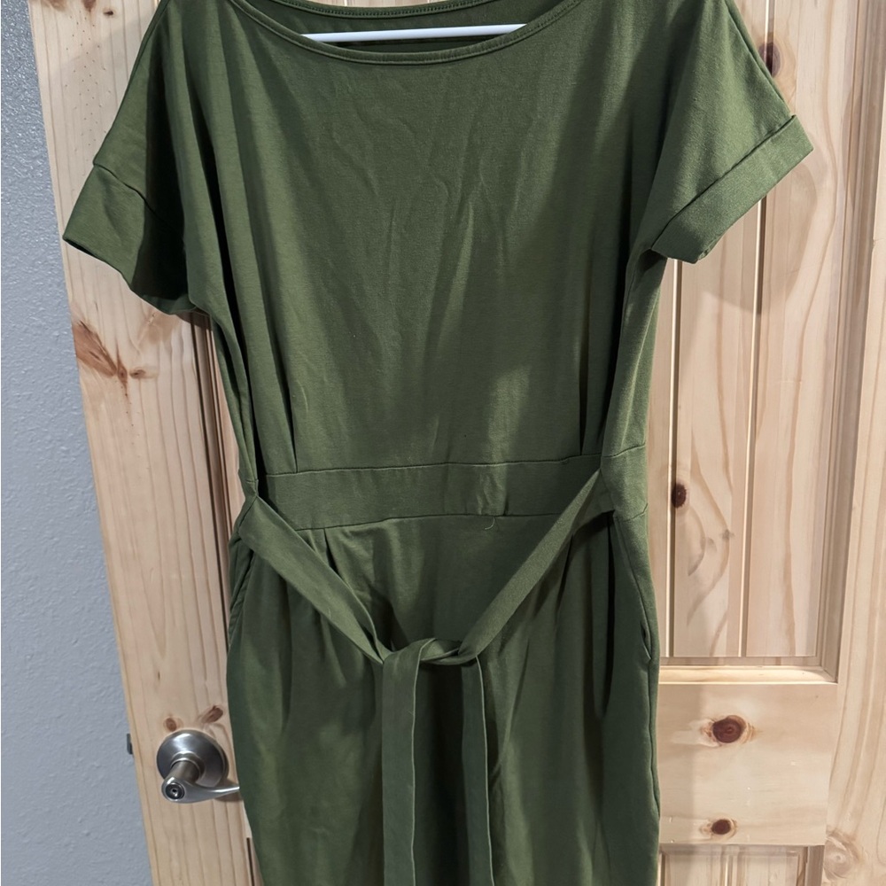 Olive Green Casual Dress